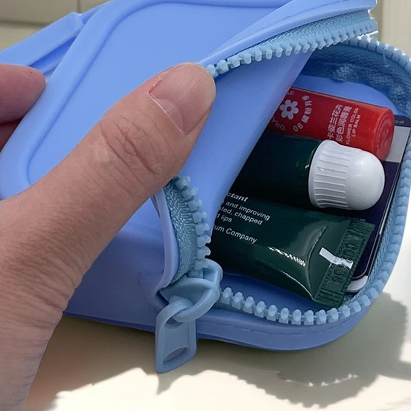 Silicone Mini Makeup Bag Pouch for Purse Small Cosmetic Travel Bag Toiletry Organizers Bag