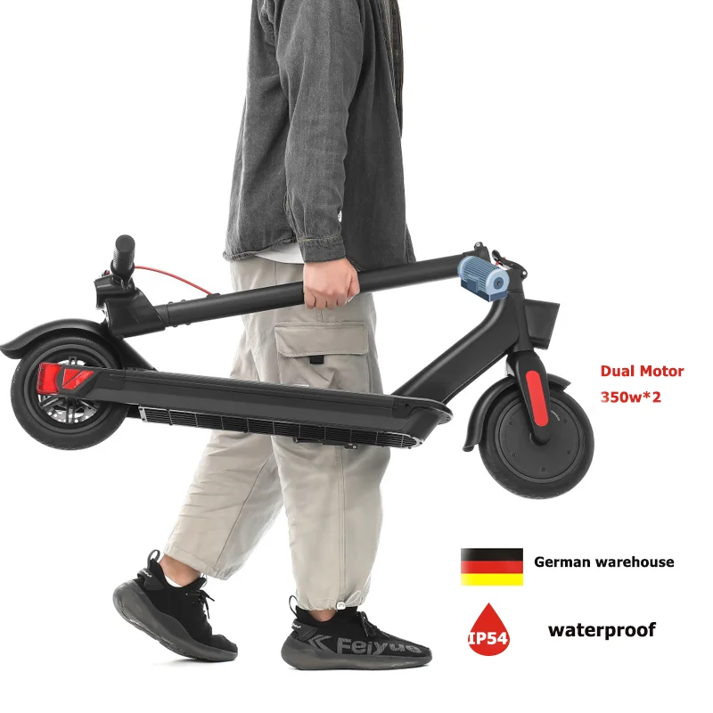 2021 German warehouse adult scooter L9 safety design funny boy electric skateboard kick scooter
