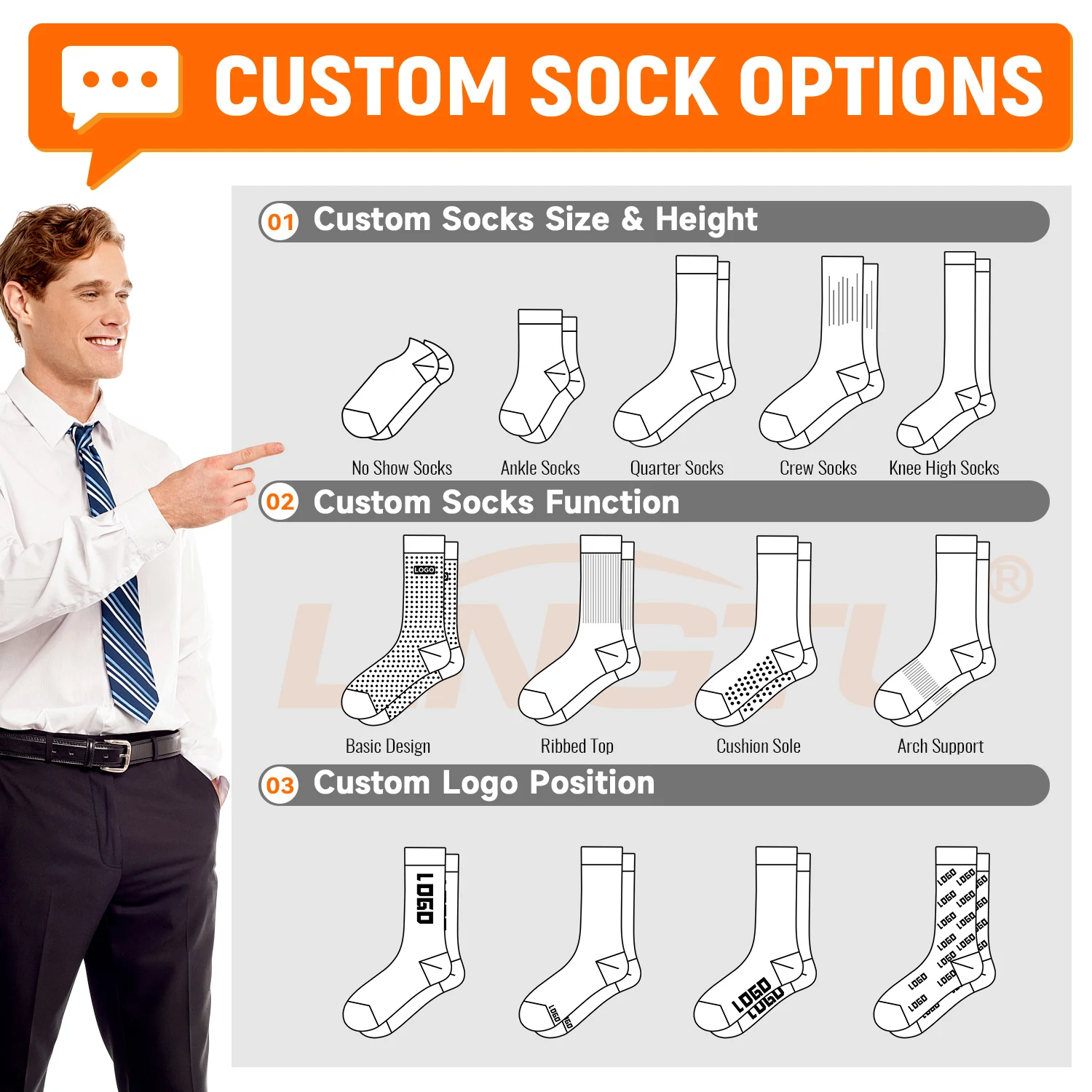 Polyester White Grip Socks custom Embroidery logo custom Sports socks with arrow pattern solid color soccer grip socks football