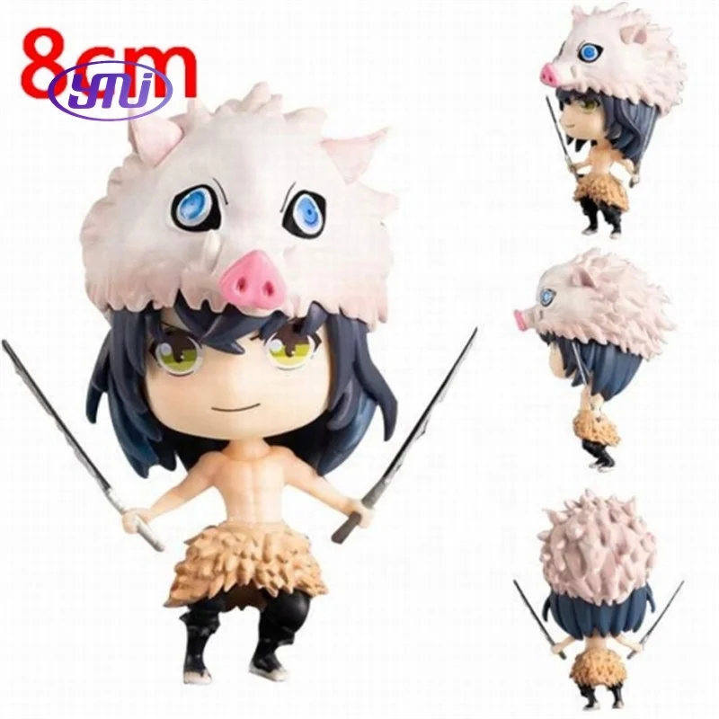 YMJ 5 Styles 8cm Demon Slayer Kimetsu no Yaiba PVC Doll anime action figures