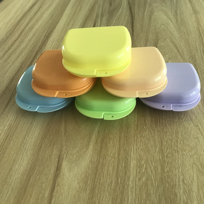 Colorful Plastic Orthodontic Dental Mouth Guard Retainer Storage Case for Safe