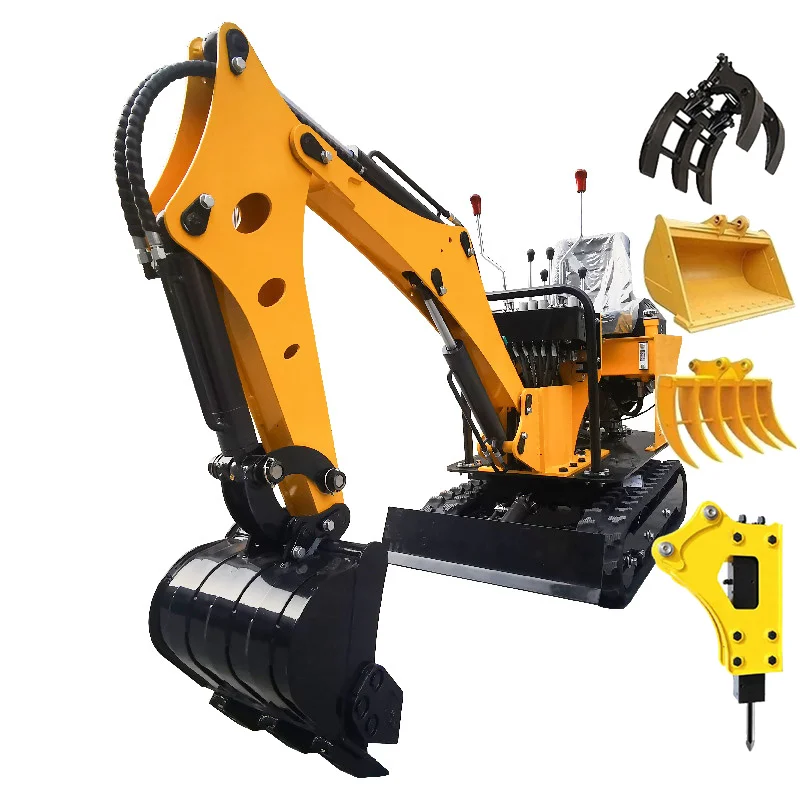 AUM Small Digger Machine 1t Bagger Mini Crawler Excavator Pelle Excavadora Mini Bagger CE Certified