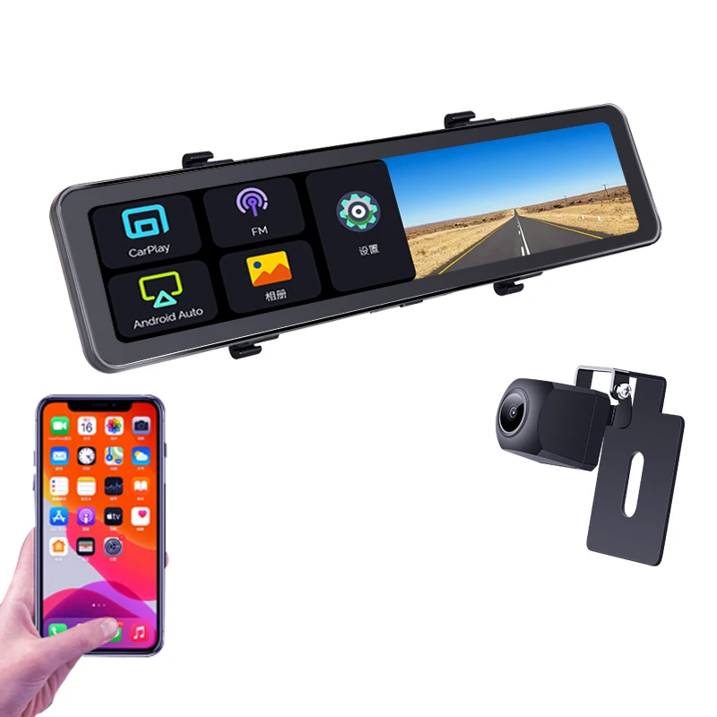 Автомобильный Универсальный портативный беспроводной carplay Android Авто 12 дюймов сенсорный экран android