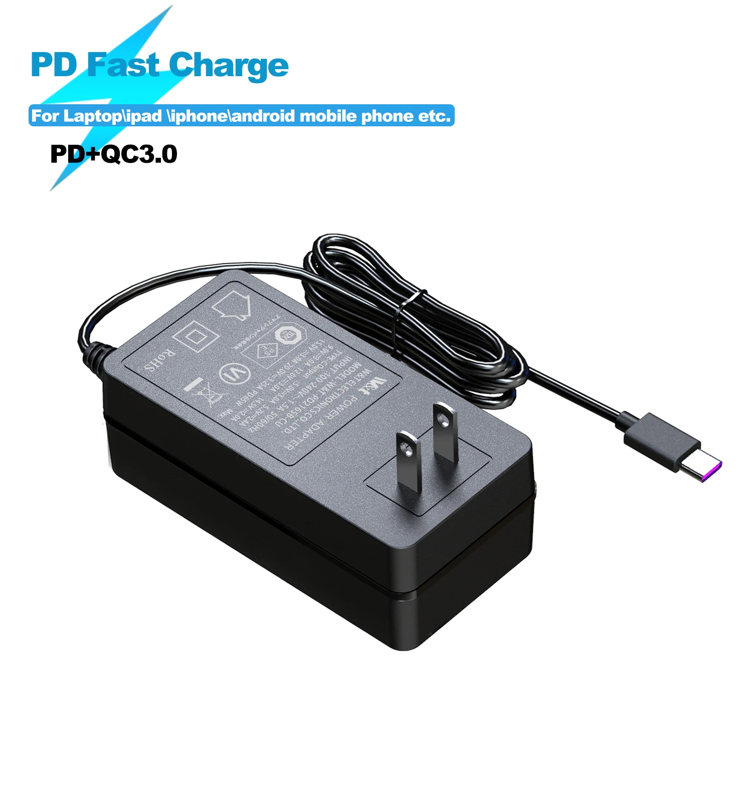 For Hp Dell Lenovn 45w 65w 90w 120w Battery Laptop Charger Ac Dc Usb Type-c Universal Laptop Power Adapters