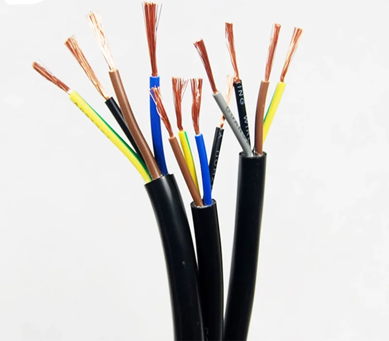 RVV BVVB Electrical Flexible Wire PVC Insulation Wire 2-5 Core Copper RVV House Power Cable 2*0.5mm 2*0.75mm 2*2.5mm Power Cable