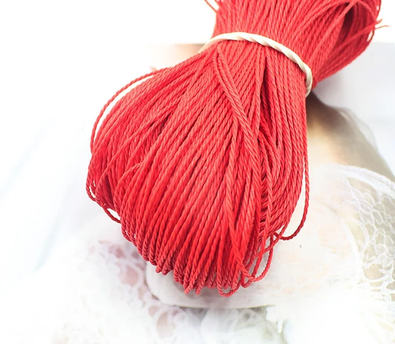 Wholesale Cheap Braided 1mm Multi Colored Waxed Cotton Cord For DIY Bracelet Necklace Accessories