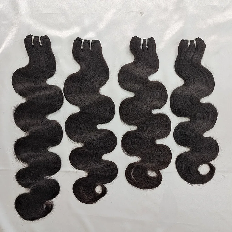Top Raw Virgin hair extensions body wave bundles Vietnamese hair wholesale vendors with customized hair bundles packaging