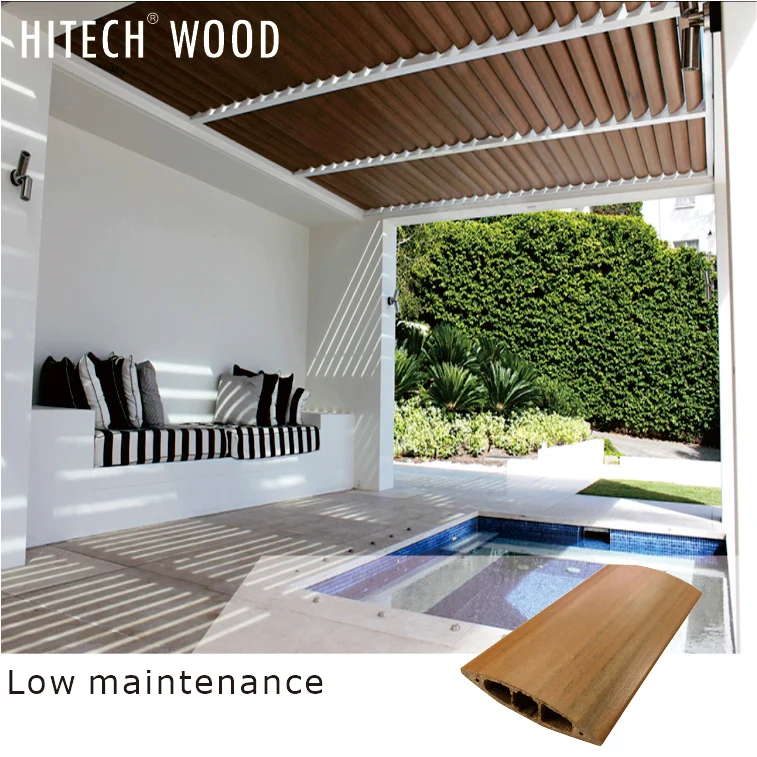 No Fading WPC Facade And Partition Wall Cladding Solar Shading for UV Resistant long service life wall