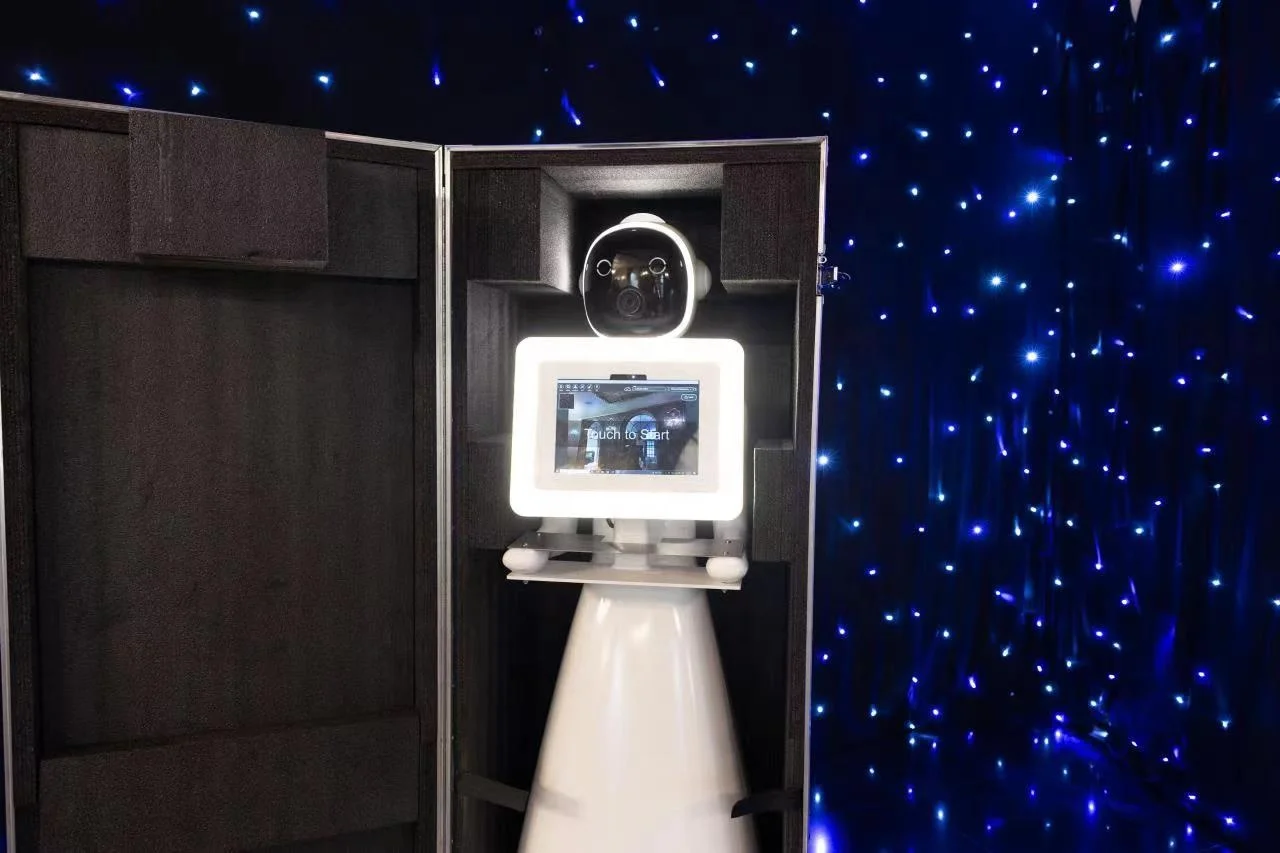 Adjustable Photobooth Custom logo 360 Video Booth Supplier Rotating Photo Automatic Professional Robot