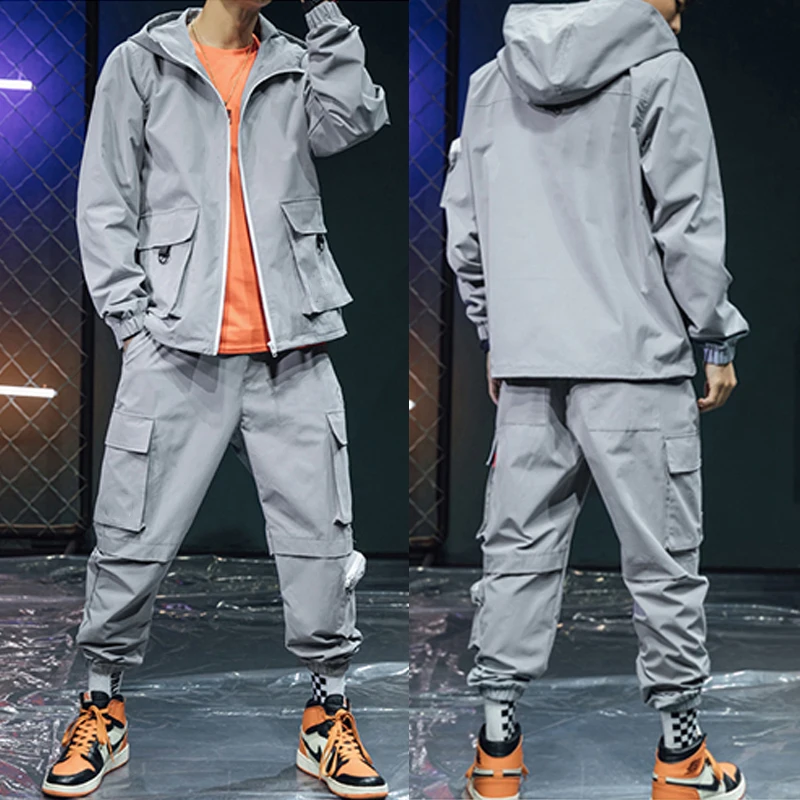 Custom logo Mens Track Suits 2 Piece Long Sleeve Jogging Suits Active Jackets Pants Outfit Casual Tracksuits