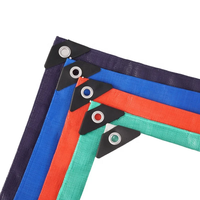 PE Tarpaulin Sheet Waterproof Breathable and Stain Resistant with Stripe Pattern for Tent and Car Use