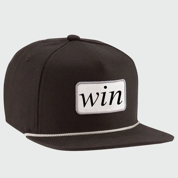 custom flat bill embroidery snapback rope hat 5 panel snapback hats