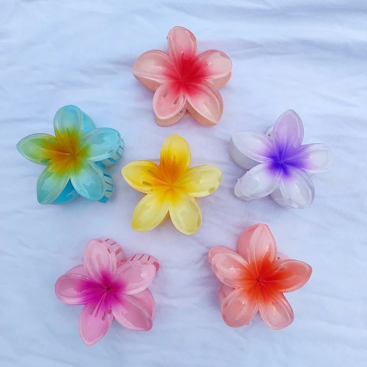 Girls Barrette Crab Hair Claws Ponytail Hairpins Bath Barrette Headwear AccessoriesKorea Flower Shape Hair Claw Clip for Women