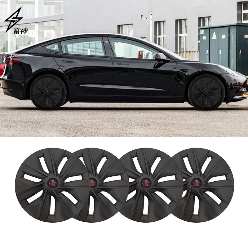New Design Good Design Car Wheel Cover 19 Inch Aero Tesla Hubcap Tesla Wheel Covers For Model Y Matte Black Steering Wheel Cover