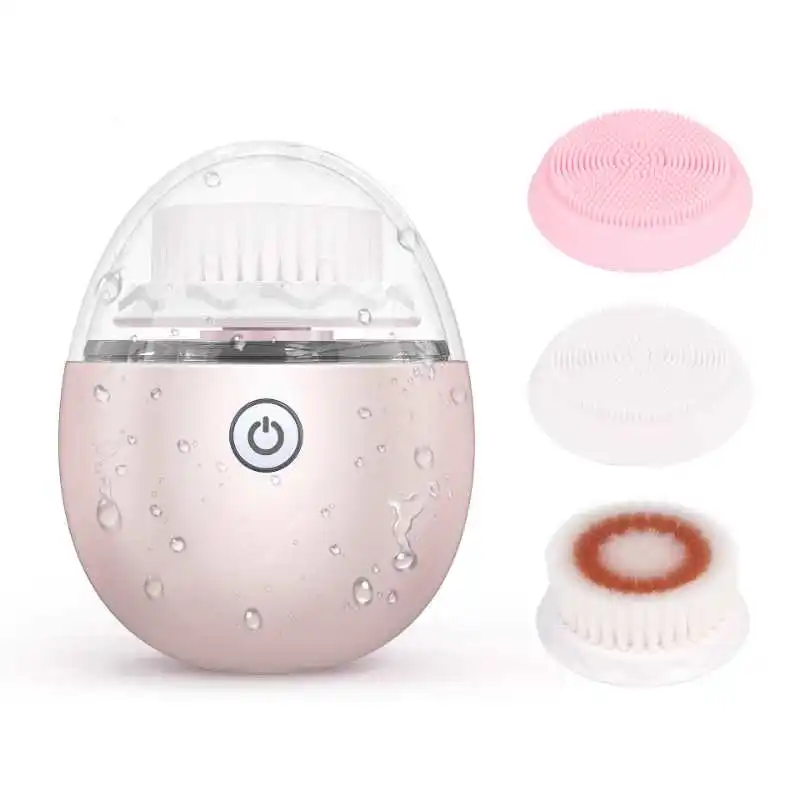 2022 New beauty product mini electric sonic silicone waterproof  vibrating facial cleansing brush