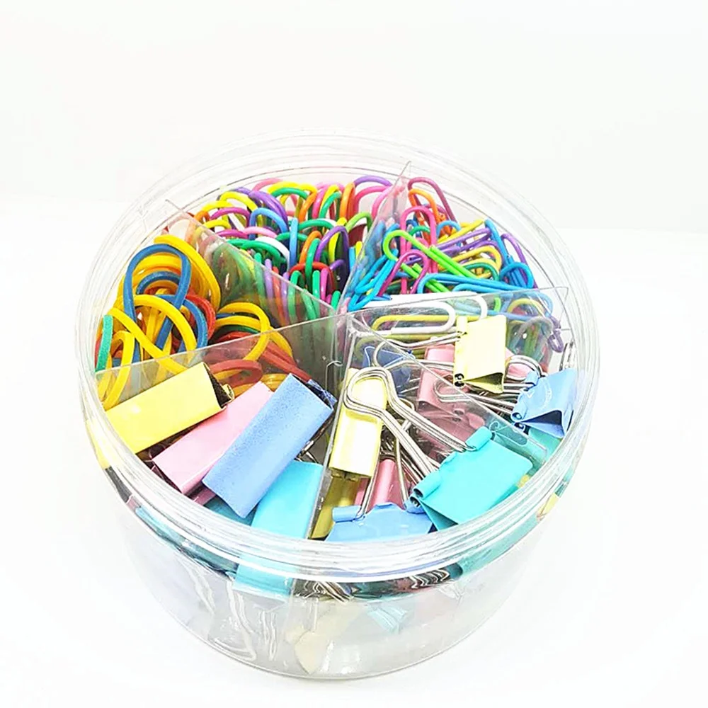 hot selling  Assorted  color binder clips &paper clips office school stationery set
