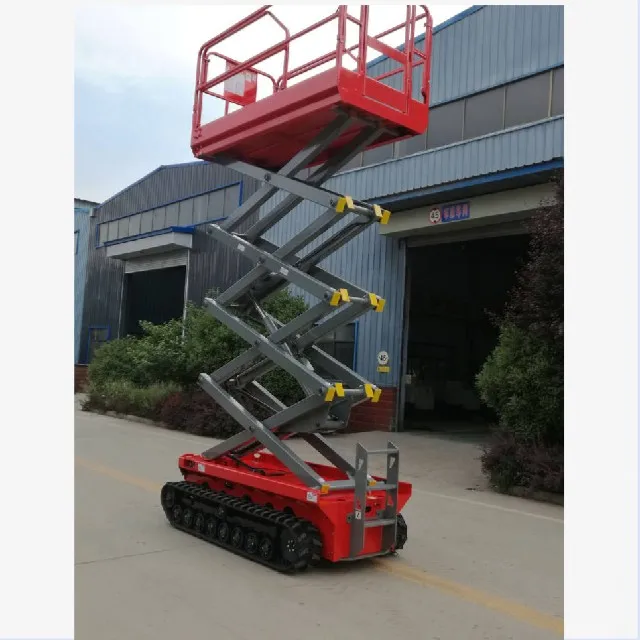 8m 14m man lifting automatic scissor lift hydraulic Scaffolding self propelled warehouse scissor lift High stability.