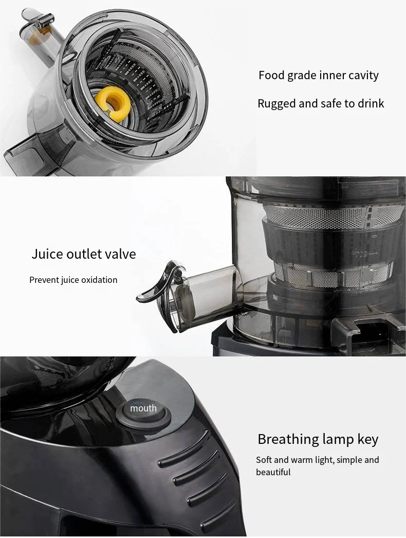 Fruit and vegetable residue juice separation household large caliber non cutting filtering original juice machine