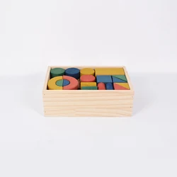 Children Kindergarten Montessori Teaching Educational Toys Wooden 48Pcs Cork Blocks For Kids