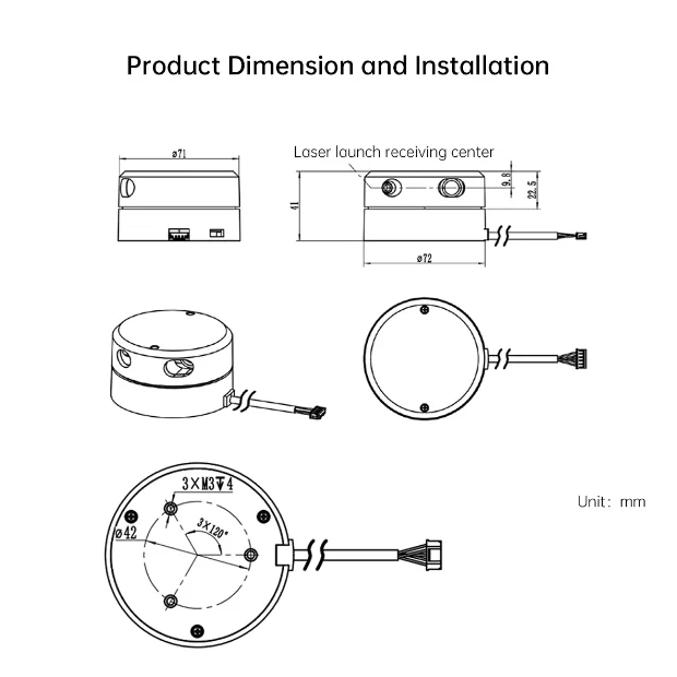 YDLIDAR G4 Laser Ranging Sensor SLAM 360 degrees Omnidirectional Lidar for Robot DIY