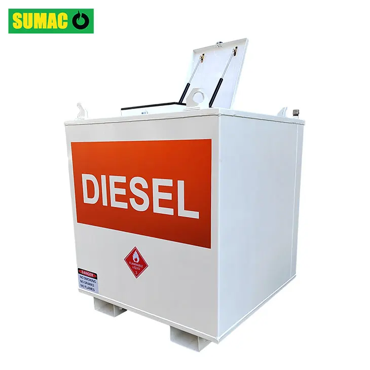 Sumac 1500 Liters Carbon Steel TransCube 1000L-15000L Mobile Portable Gasoline Diesel Oil Fuel Storage IBC Tank Sale For Guam