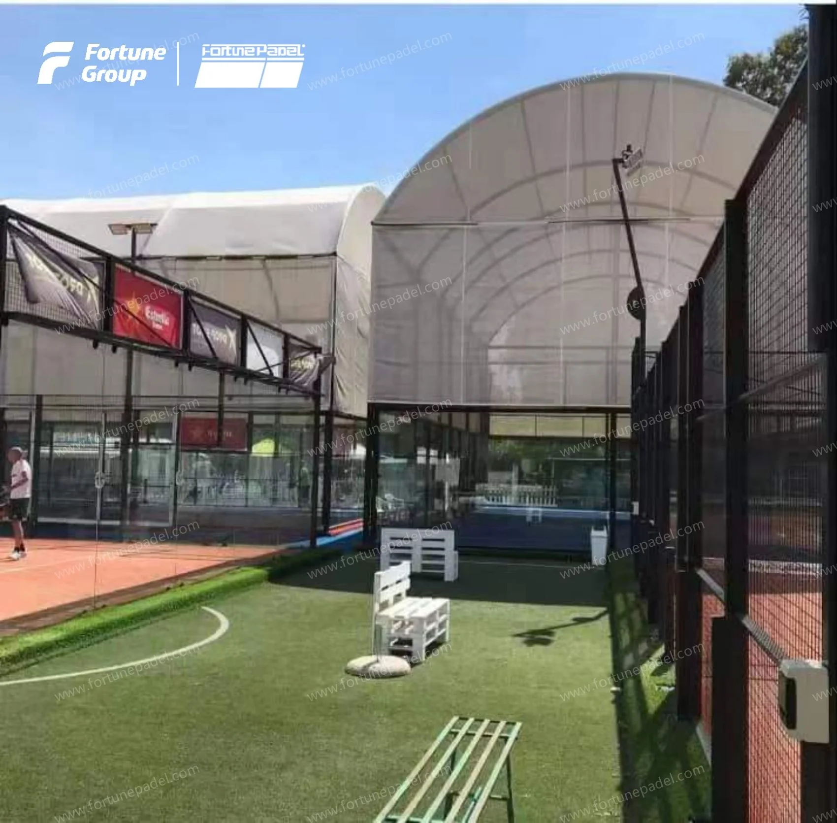 China Factory Design Stadium Roof Tent PVC Material Top Height 8.8m Tennis Padel Court Roof for Sale