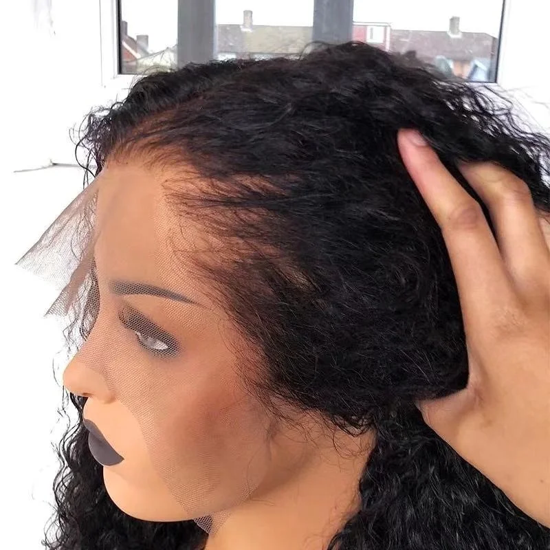 SHY Single Knots HD 360 Lace Wig 18 Inch 100% Human Hair Middle Part Hd Wigs Natural Hairline 13*6 Hd Lace frontal wigs