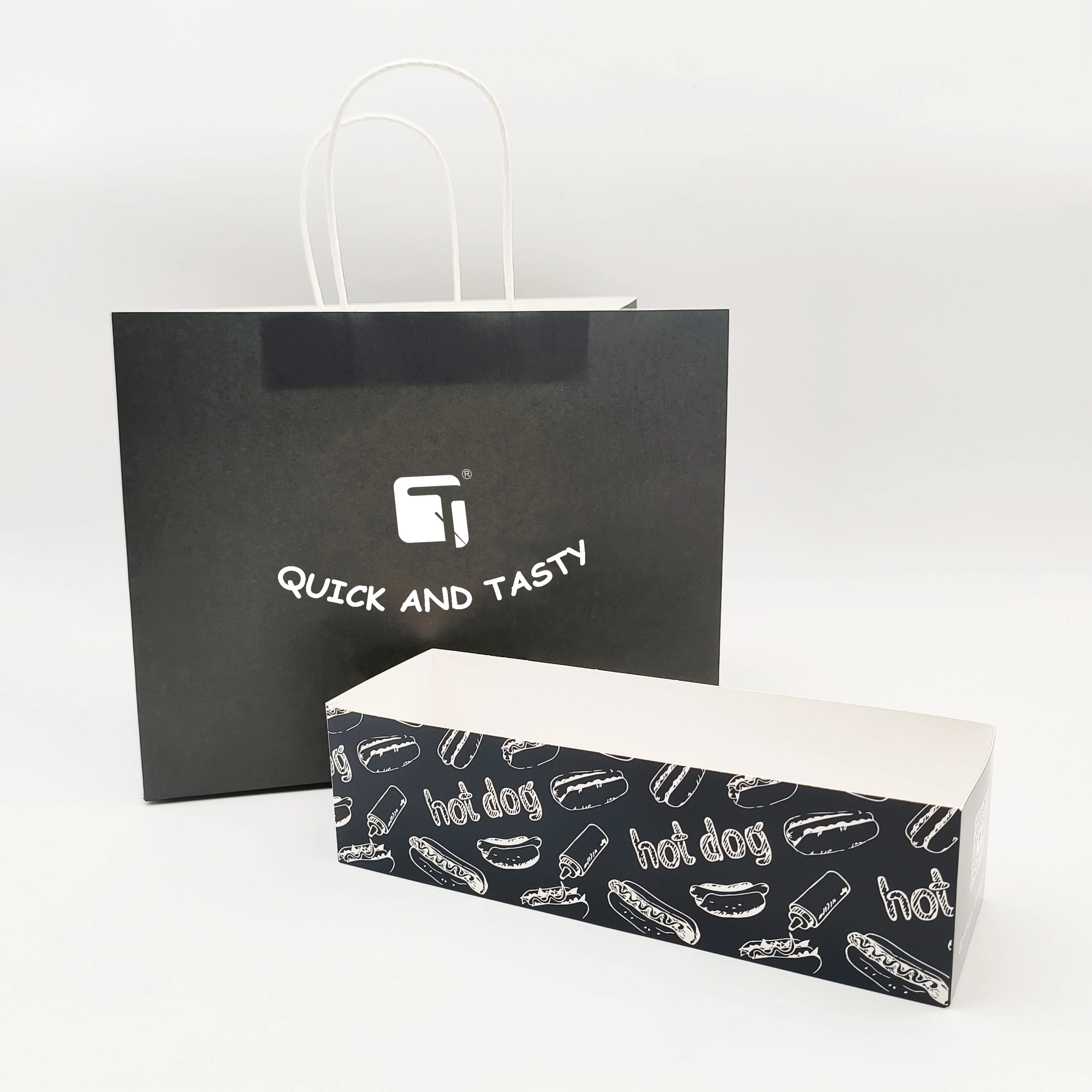 Упаковочная коробка для картофеля фри с логотипом на заказ