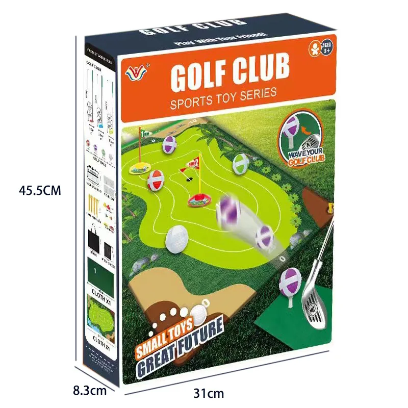 Hot Portable Golf Game Set Chipping Golf Floor 140CM*98CM Play Mat Indoor Outdoor Home Training Hitting Exercise Sports