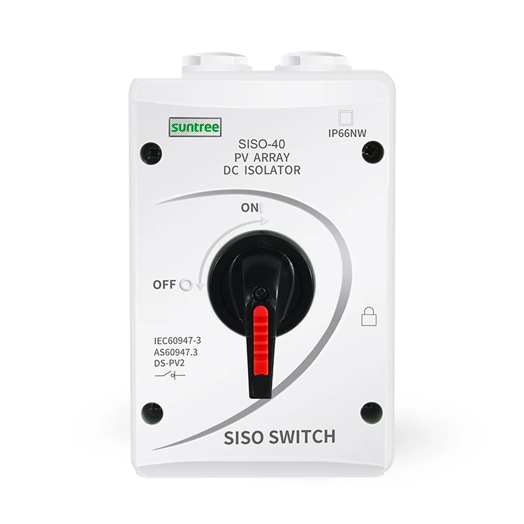 Водонепроницаемый изоляционный переключатель DC550V / DV1000V SISO для солнечной энергетической системы класс защиты