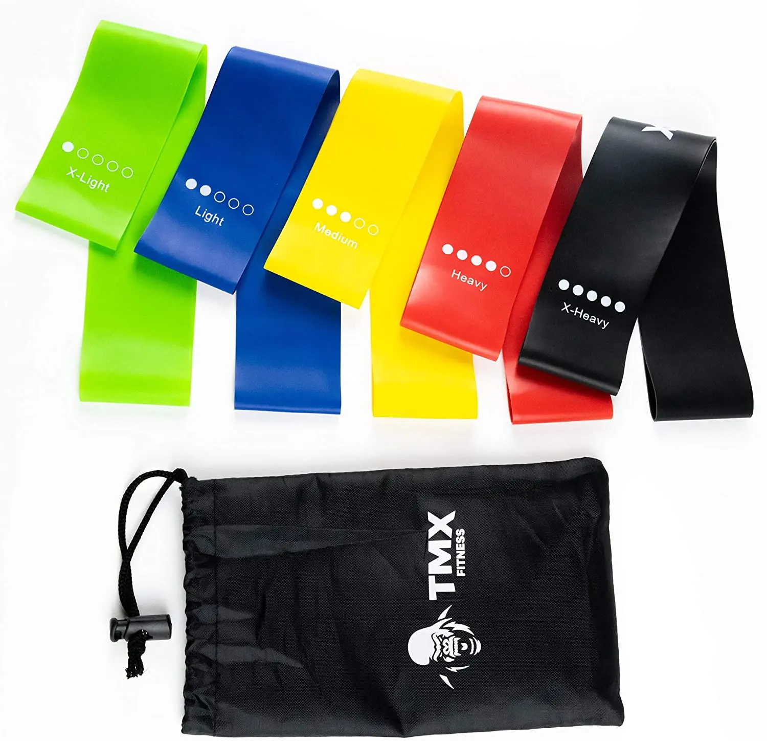 
Gym fitness 5PCS Per Set colorful 100% Natural Latex rubber yoga exercise band custom printed logo exercise resistance bands 