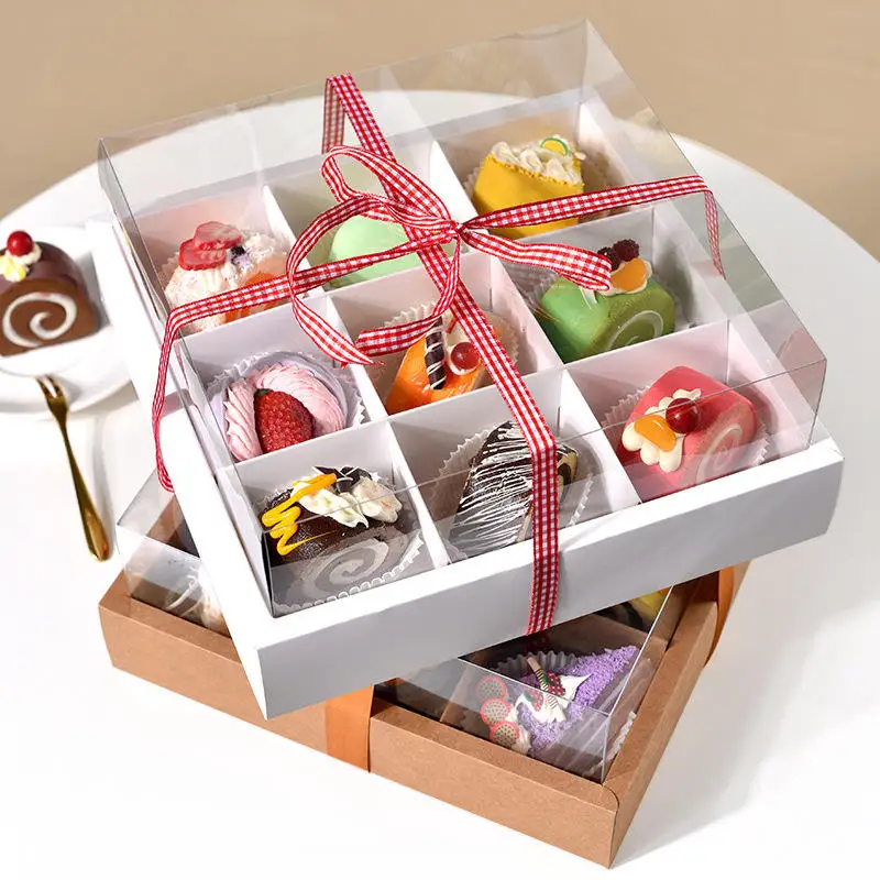 Custom High Quality Rectangular Stackable Food Catering Tray Bakery Cookies Cake Dessert Package Platter Box