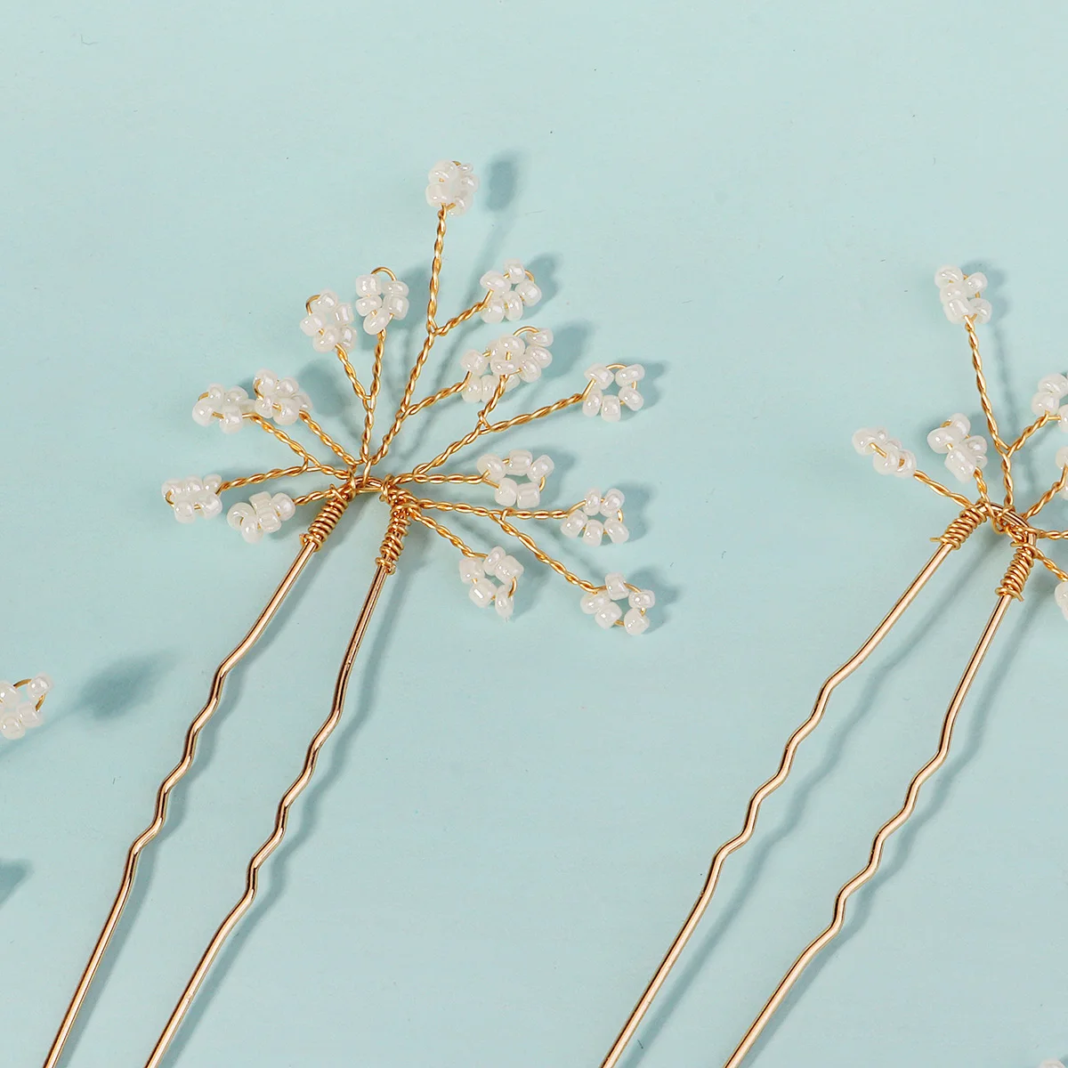 5 Pieces Pearl Crystal Bridal Hair Pins Flower Wedding Hair Piece Vintage Hair Accessory Party for Bride, Bridesmaids