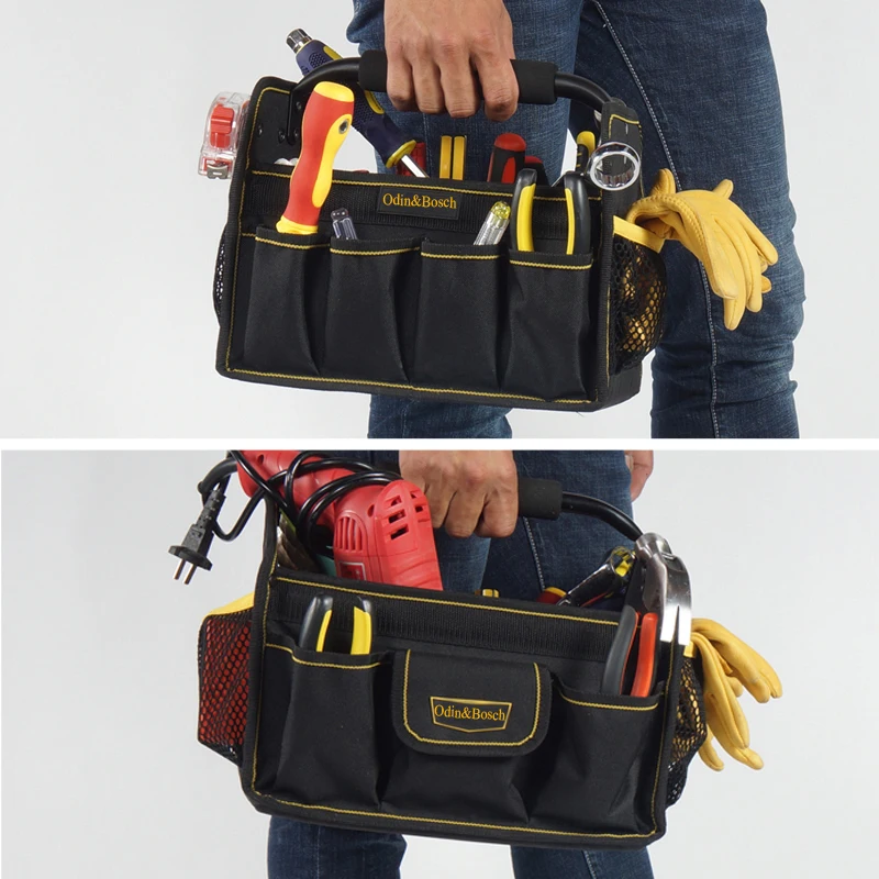 Portable Open Electrician Tools With EVA Handle Sleeve Carry Heavy Duty Electrical Tool Bag