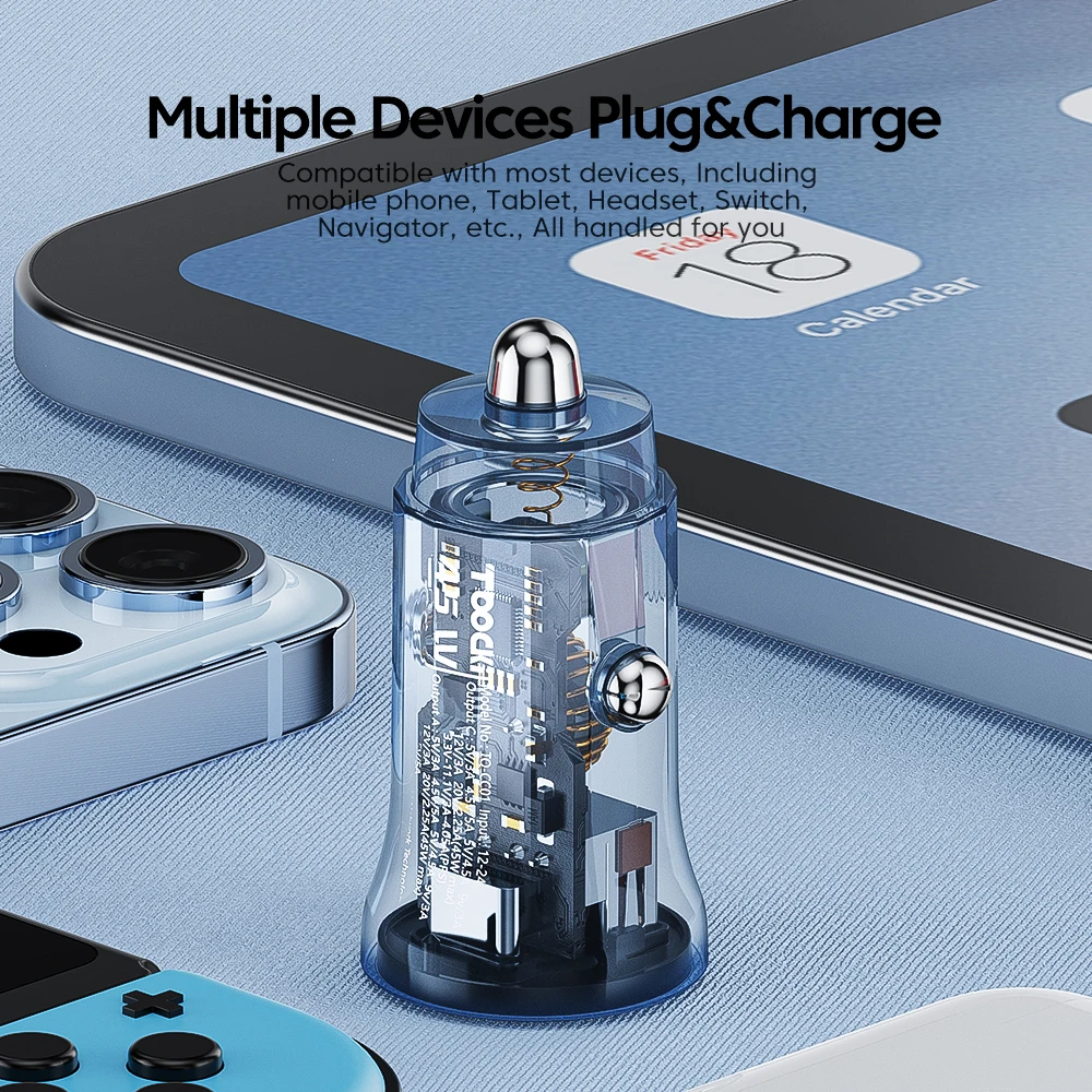 Universal cheap 2 port Mini and Portable Dual USB car charger input 12v 24v for mobile phone