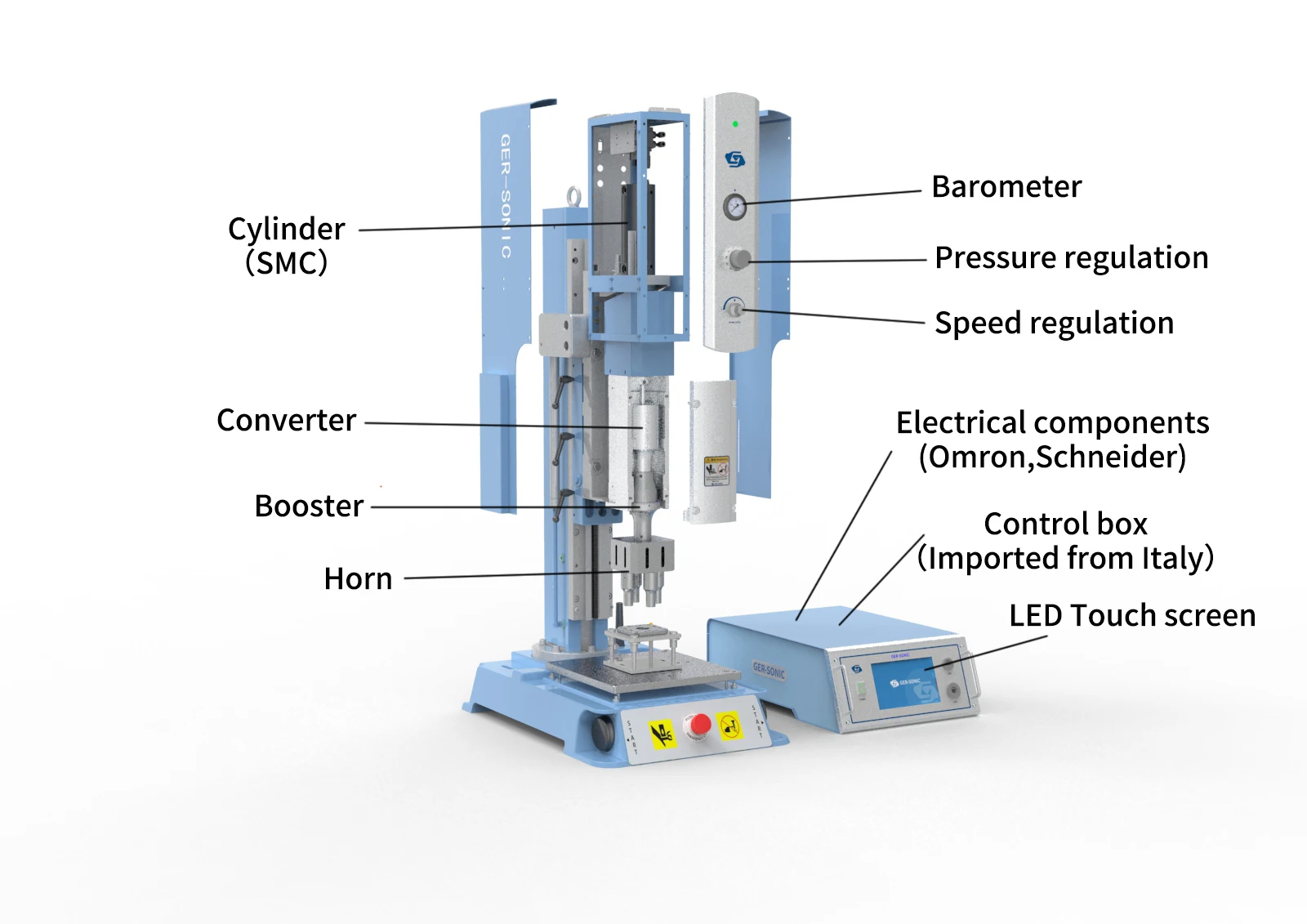 
High precision ultrasonic plastic bag welding machine with fixture head 