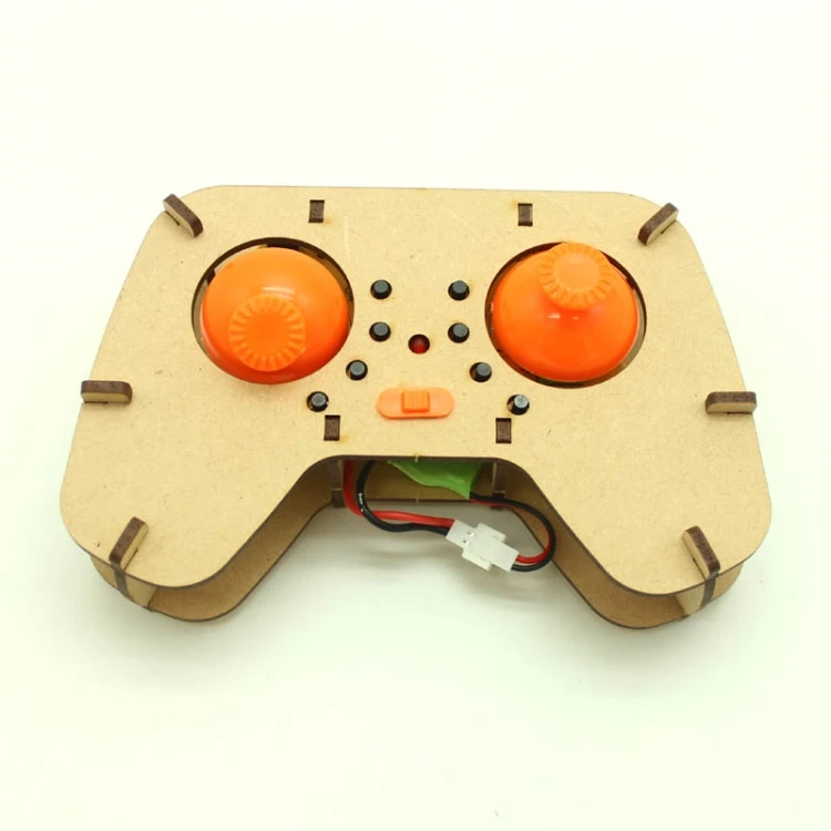 XYQ-1 Aircraft Wooden Drone STEM Education Kids Quadcopter Toy Pocket Aircraft Assemblv Drone Sideward Flicht LED DIY Drone