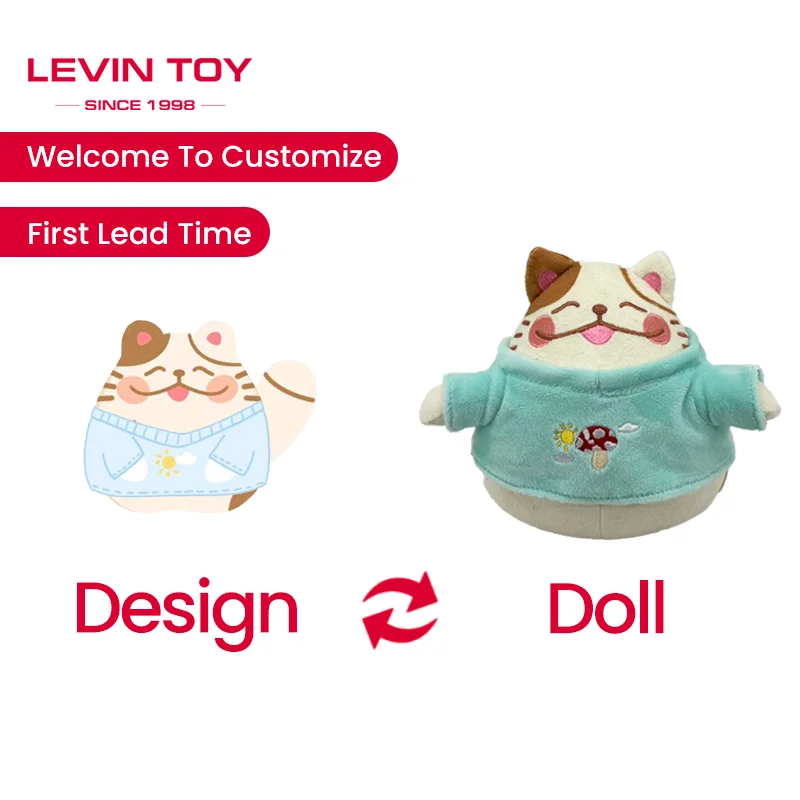 custom kawaii Cat plush toy big eyes cat stuffed animals toy Manufacturer Made Dolls Design Custom Logo Plush