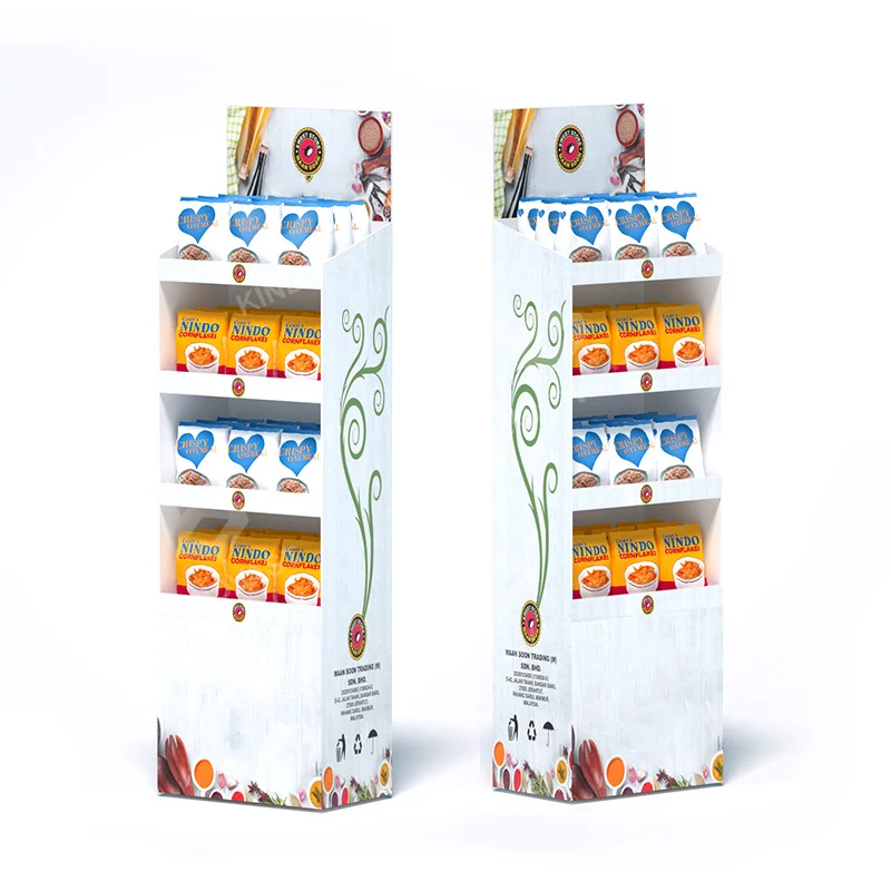 Custom Retail Supermarket Food Beverage Display Rack Custom Acrylic PVC Foam Board display Stand