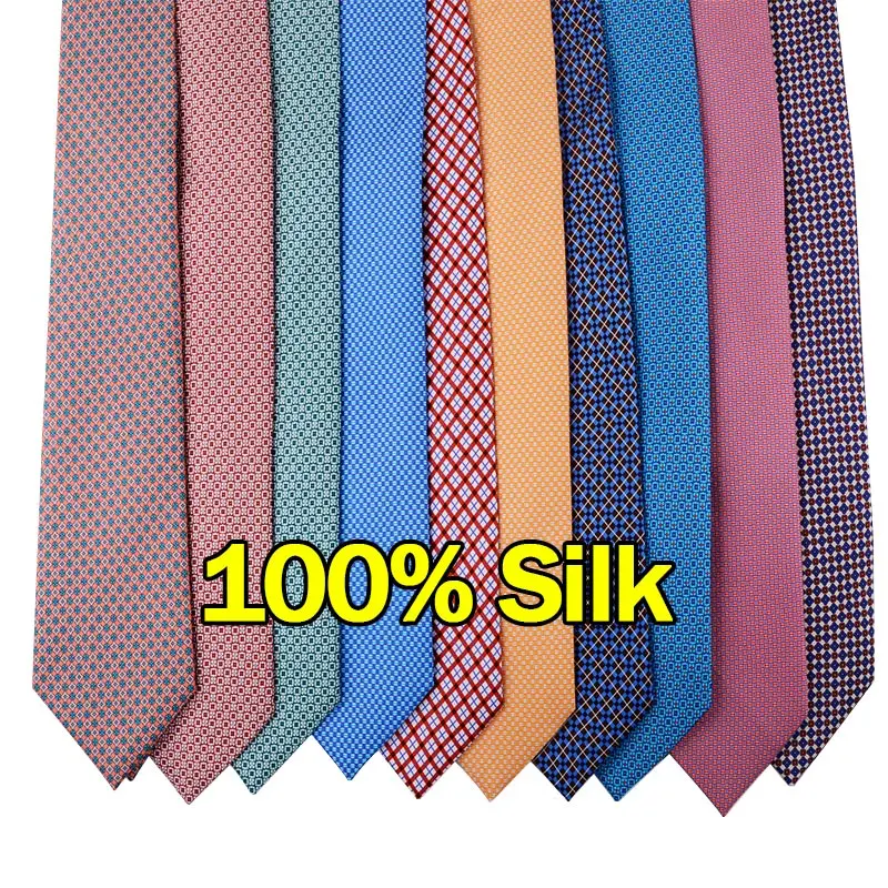Factory Direct Sales Hot Selling Handmade Ties Luxury Good Quality Screen Printing 100% Silk Custom Neck Tie For Men With Logo