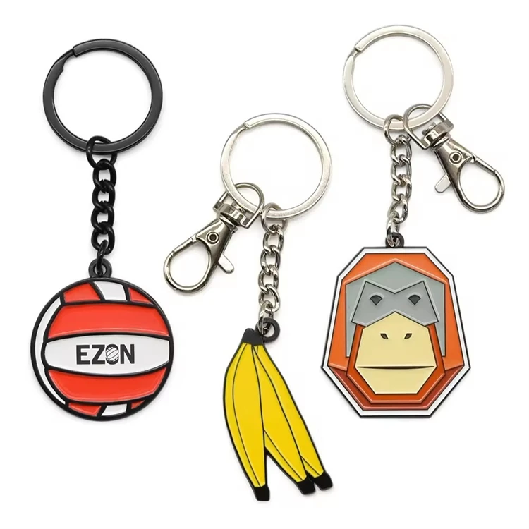 Promotional Gift Zinc Alloy Key Chains Keyring Holder Custom Shape Round Car Soft Hard Enamel Custom Logo Metal Keychain