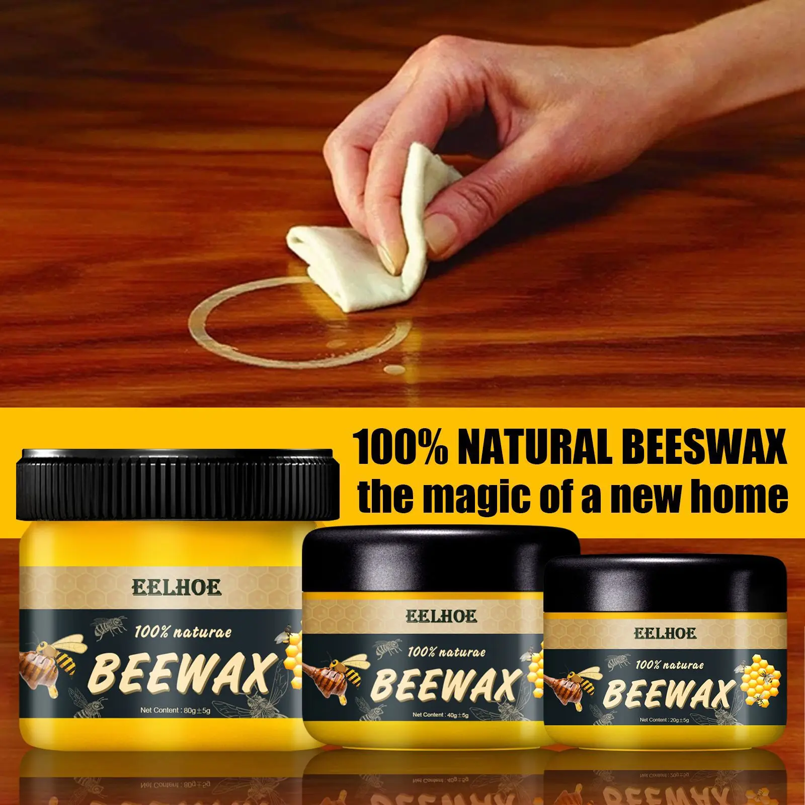 Factory natural beeswax anti crack wooden furniture floor care polishing brightening household floor maintenance beeswax