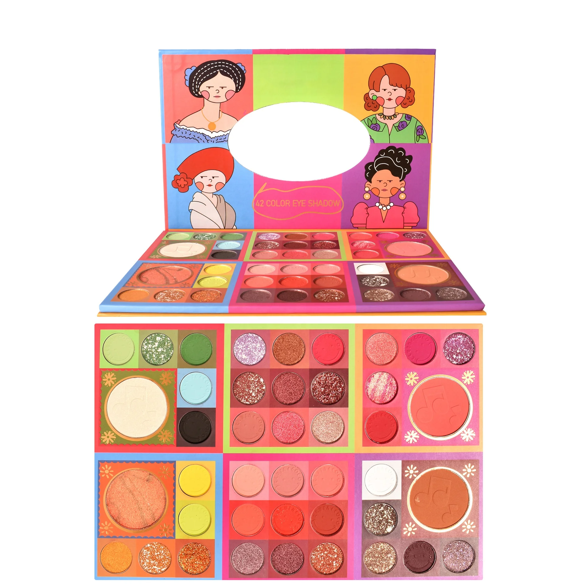 Wholesale Oem Colorful Cosmetic Natural Matte Eyeshadow Palette Private Label Custom 42 Colors Eye Makeup