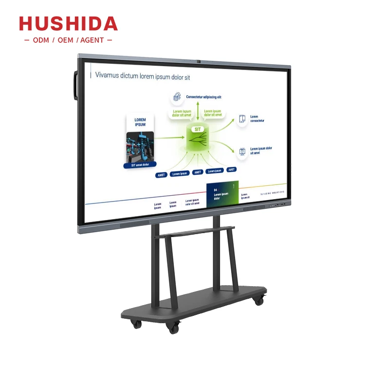 HUSHIDA multi-size 75 inch interactive panel cvte smart white board digital whiteboard conference system