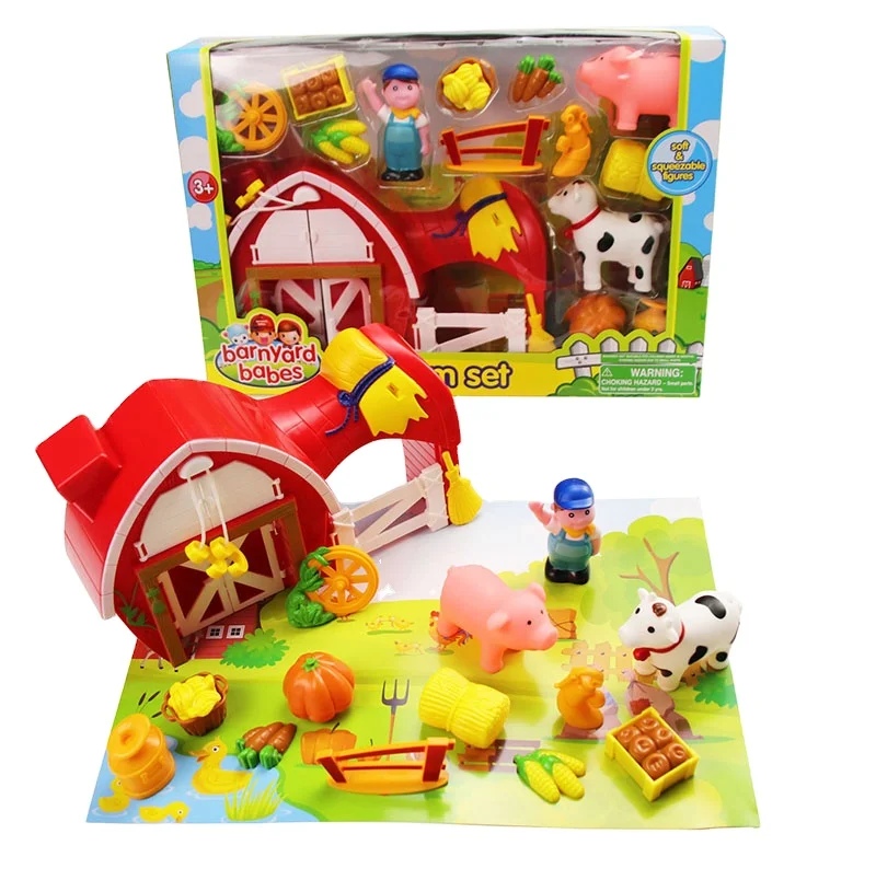 Simulation Play Model Farm House Children Play House Toy Poultry Animal Model Scene Model toys for children farm house toy