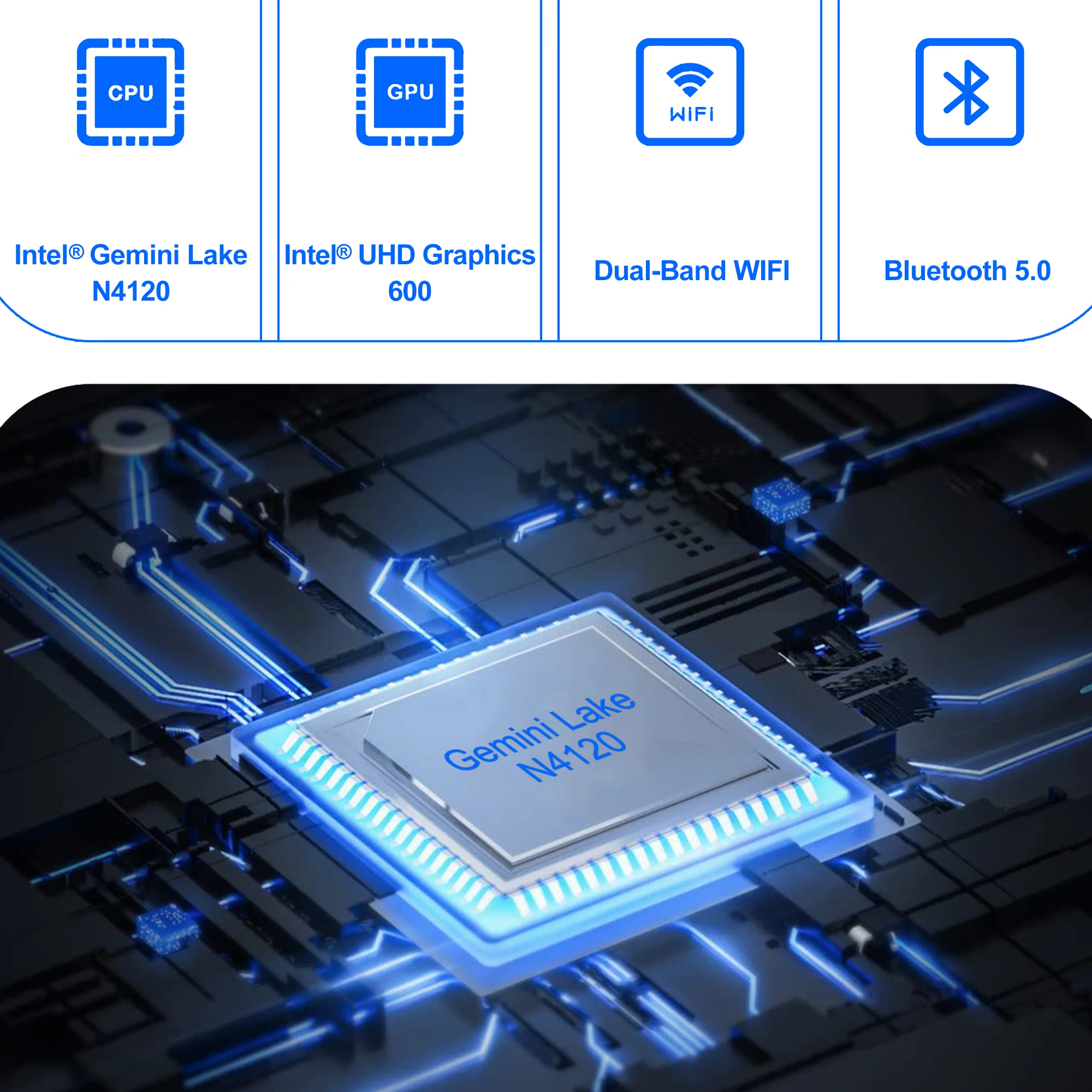 Factory direct sale Mini PC Win 10 Pro, 8GB RAM+256GB, BT 5.0, Mini Desktop Computer