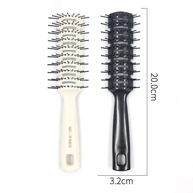 2024 Hot Selling Anti Static Boar Bristle Hairbrush Round Wooden Hair Comb For Curly Hair Hairstyle Comb