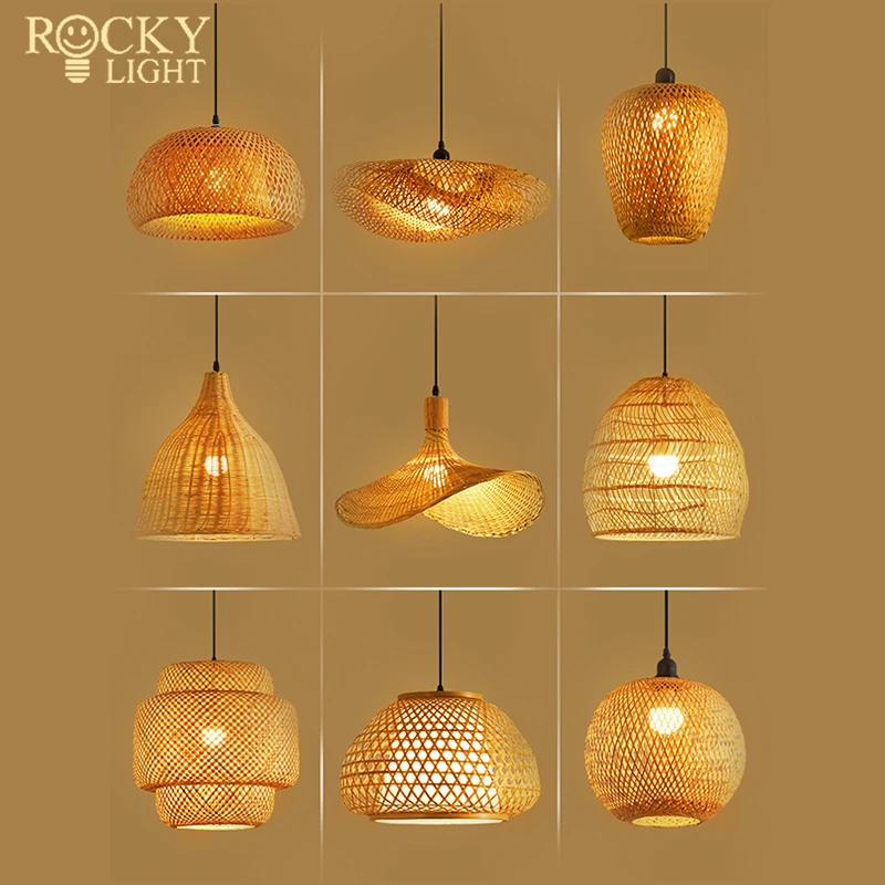 Bamboo chandelier / Bamboo chandelier Bamboo art Zen tea room Chinese restaurant Homestay lamps Japanese rattan lanterns retro w