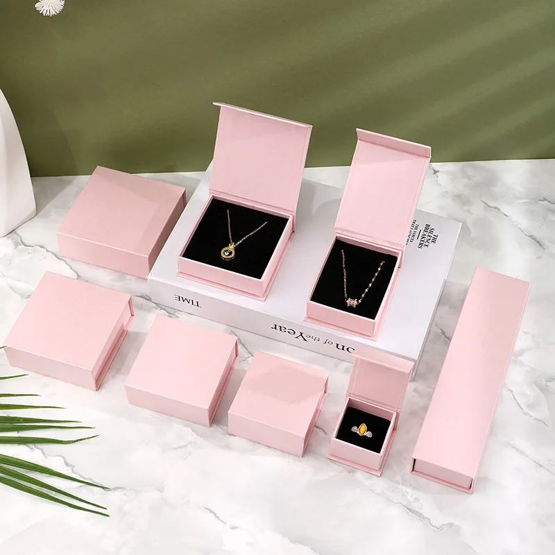 Wholesale Magnetic Flap Jewelry Box Ring Bracelet Paper Gift Packaging Boxes with Custom Logo