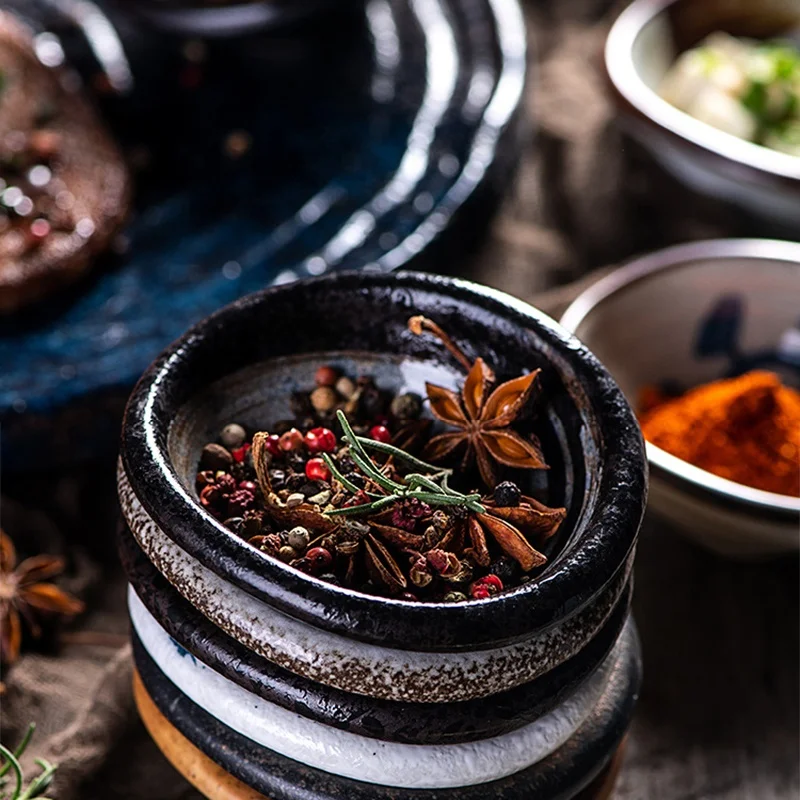 Retro Ceramic Porcelain Sauce Dish Irregular Plate